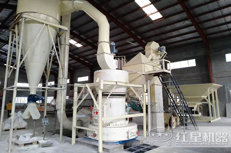 河南客戶(hù)磨粉生產(chǎn)線現(xiàn)場(chǎng)