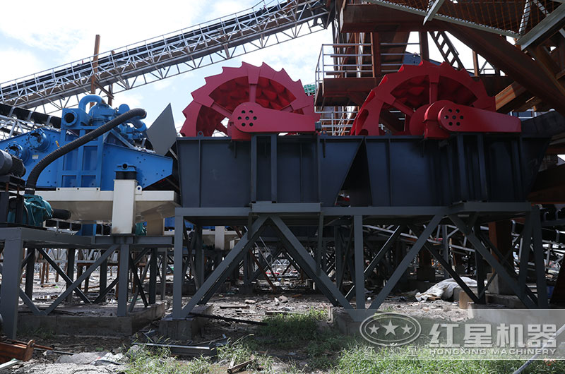 水洗砂加工現場 水洗砂加工現場